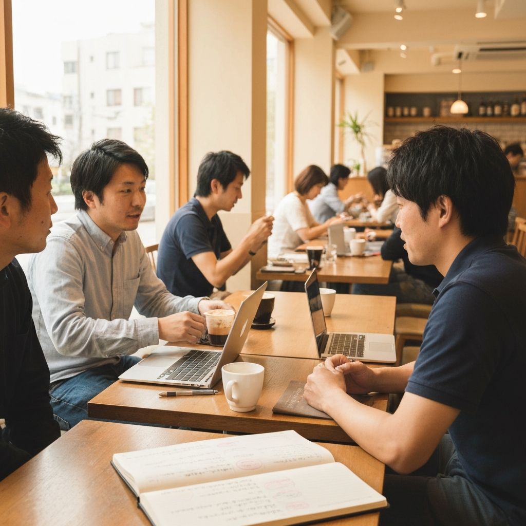 カフェでのヒアリングの様子